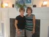 Waystead Inn Inkeeper Sara Johnson welcomed our hostess Susan Henry in front of the impressive fireplace.